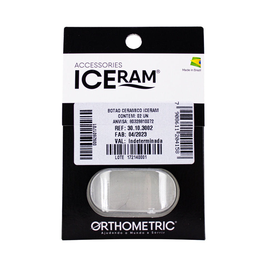 Boton Lingual Ice Ram cerámico Orthometric